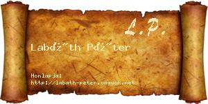Labáth Péter névjegykártya