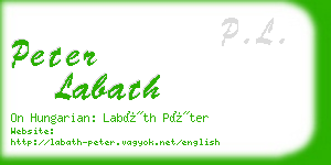 peter labath business card